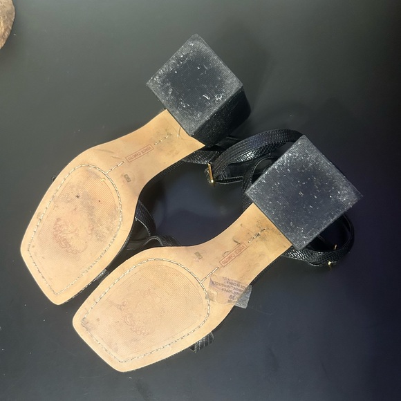 Vince Camuto Jarenn block heel sandal croc shoe black - Picture 4 of 4